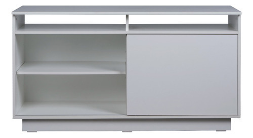 Mueble De Tv Modular Rack Melamina 1,30mts Color Blanco