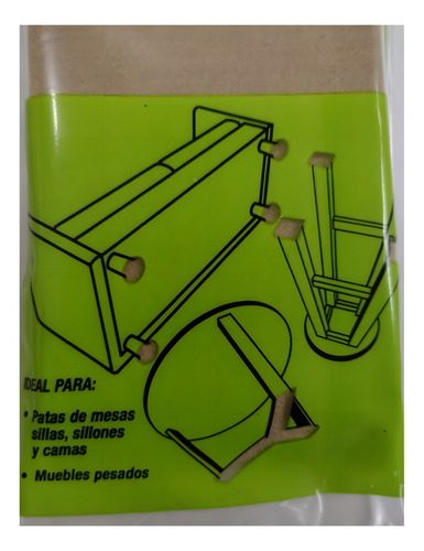 Protector De Fieltro Autoadhesivo 9 Cm X 50 Cm - Beige Diler Liso
