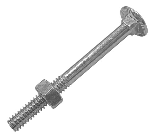 Bulón Para Porton Plateado Tranquera 1/4x 4 X 100 Unidades