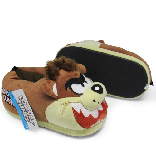 Pantufa 3d Taz Mania Solado Borracha - Warner Original 