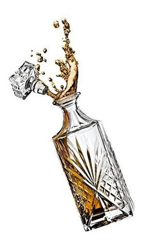 Whisky Decanter Para Licor Scotch Bourbon O Vino Incluye 2 V