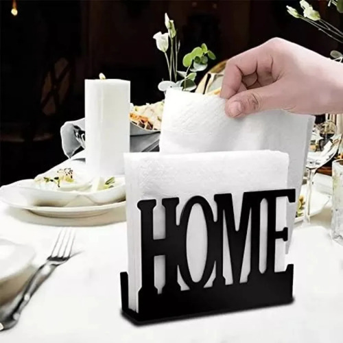 Servilletero De Acero Inoxidable Home Negro