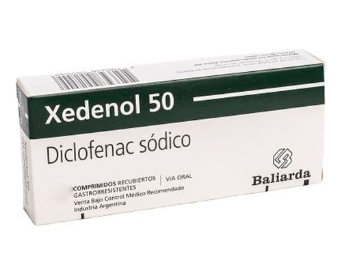 Xedenol® 50mg X 10 Comprimidos (diclofenac)