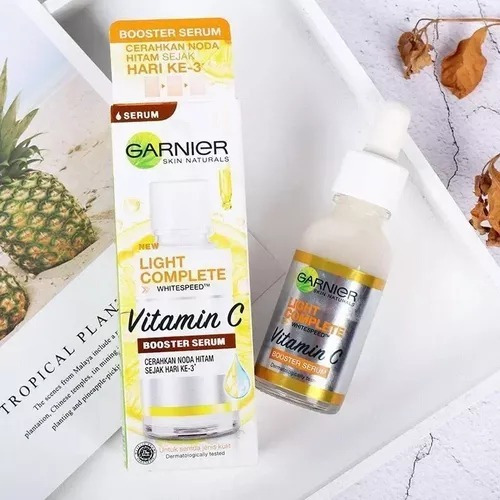 Garnier Bright Complete Nicotinamide 30% Plus Vitamina C 30 ml Horário de aplicação Tipo de pele mista diurno/noturna