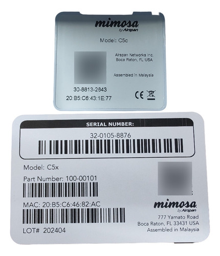 Mimosa C5c 5ghz 20dbi 2x2 Mu-mimo Client Radio