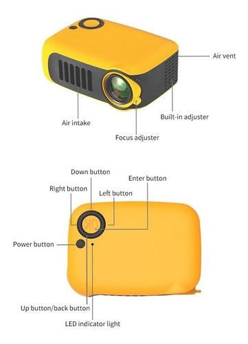 Mini Proyector Portátil Proyector De Vídeo Led Con Wifi
