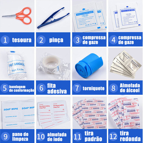 Kit De Primeiros Socorros Para Emergência 184 Peça