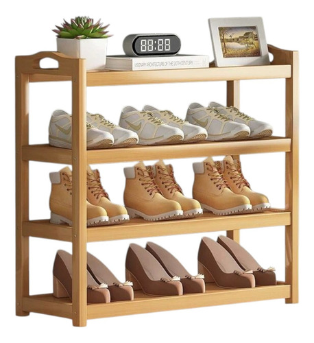 Zapatero Bambu Madera 4 Niveles Organizador Calzado Nordico