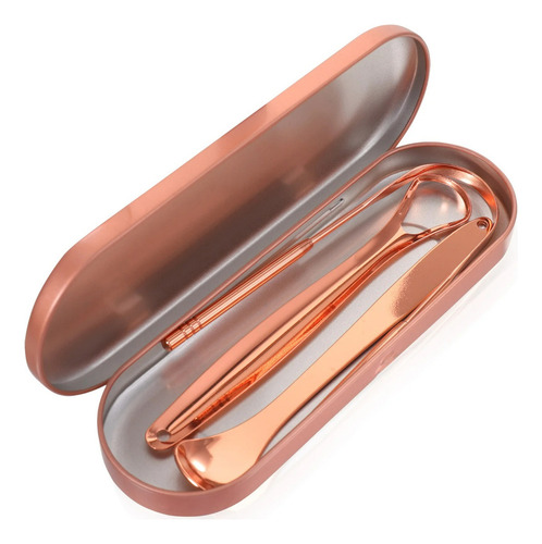 Kit de 3 herramientas para limpiar la lengua (cobre, raspado lingual)