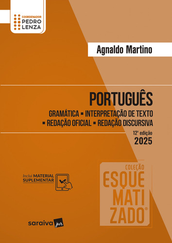 Português - Coleção Esquematizado - 12ª Edição 2025, De Agnaldo Martino. Editorial Saraiva Jur, Capa Mole, Edição 12 Em Português, 2025