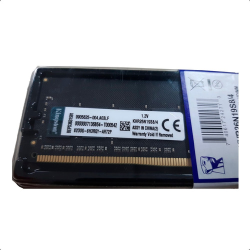 Memória 4gb Ddr4 2666 Kvr26n19s8/4