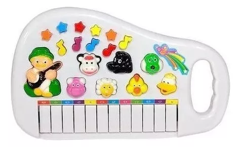 Piano Infantil Teclado Musical Bebê Ia Ia O Bichos