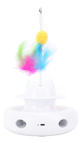 Juguete Eléctrico Con Plumas Para Gatos, Interactivo, Girato