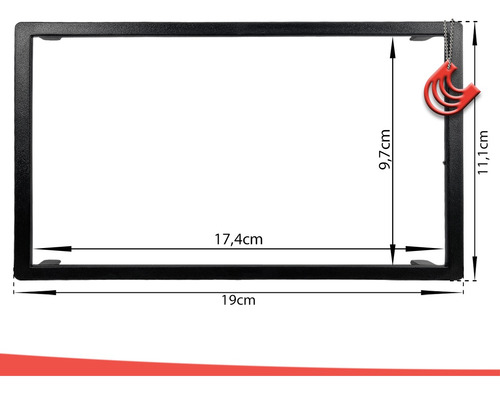 Imagem 5 de 7 de Moldura De Painel 2 Din Mp5 Multimídia Para Honda Fit 2013