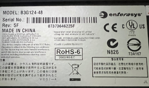 Switch Enterasys B3g124-48 10/100/1000 (Usado)