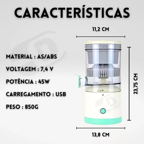 Máquina Portátil Recargable Para Hacer Jugo, Prensa De Fruta