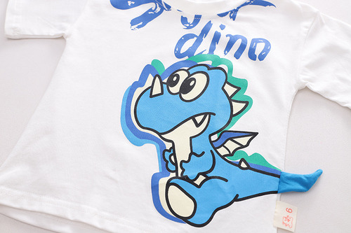 Conjunto 2pcs Con Estampado Dinosaurios Para Niños