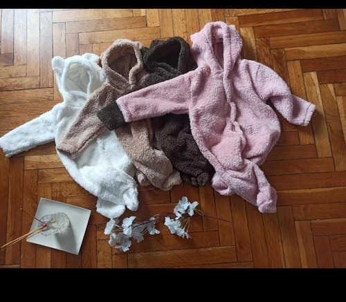 Enterito Oso Corderito Astronauta Charm Bebes Tostado Claro 3-6 M