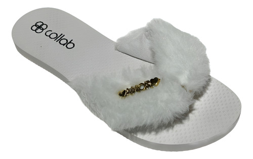 Chinelo Coloridos Rasteirinha Pelúcia