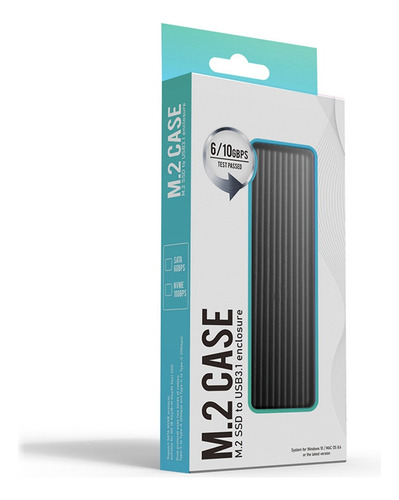 Carcasa M2 Ssd Carcasa Nvme Adaptador Ssd M.2 A Usb Para Nvm