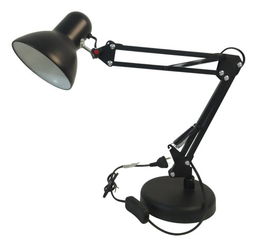 Lámpara Articulada De Escritorio, Mesa Dibujo Y Manicura Negro Negro