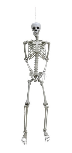 Imagen 1 de 9 de Decoracion Esqueleto Halloween 1.85 Mts Extremidades Moviles