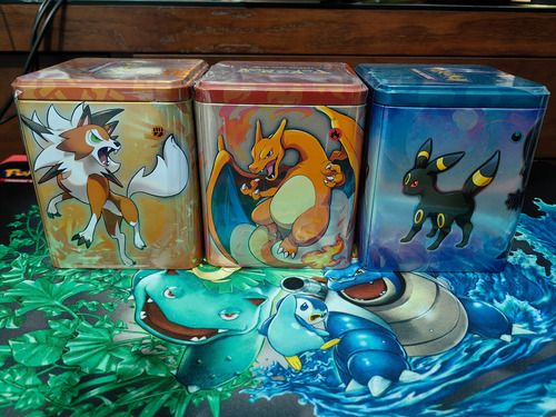Trio Tin (chari, Umbreon, Lican) Ingles, Selladas Original Pokémon Tcg Inglés (Usado)