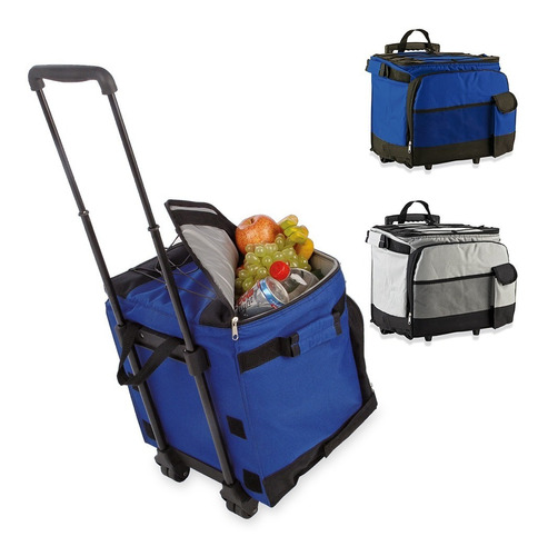 Nevera Cooler Bag Trolley Manija Metalica Extensible Camping