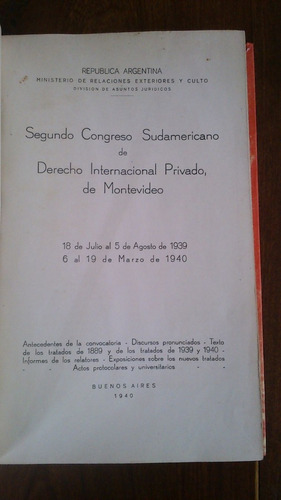 Segundo Congreso Sudamericano Derecho Internacional Privado