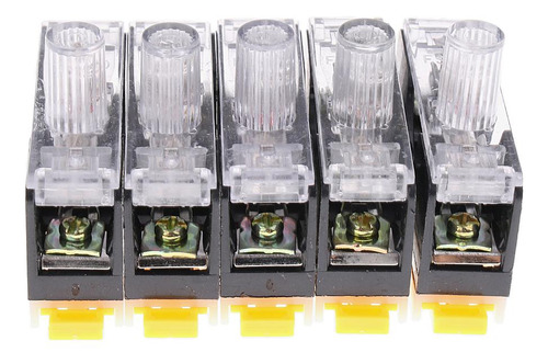 5 Peças Fs101 6 * 30mm 10a Fusível + Luz Indicadora Din