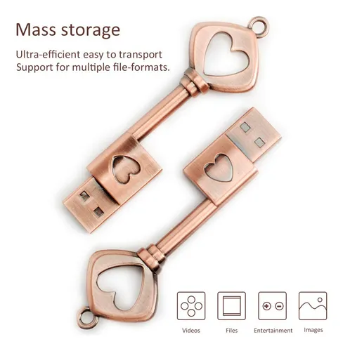 Unidad Flash Usb De 32 Gb Con Forma De Llave De Metal