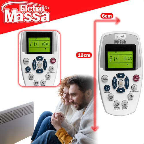 Controle Remoto Universal Compatível Com Ar Condicionado Brastemp E Pilhas