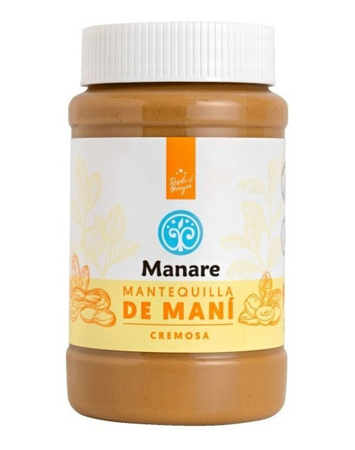 Mantequilla De Maní 500gr. 100% Natural Sin Aditivos. Manare