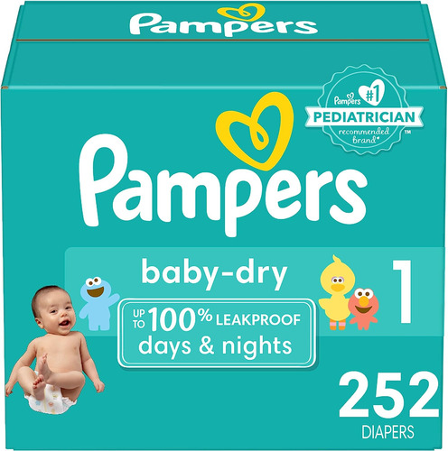 Tamaño De Los Pañales 1/recién Nacido, 252 Conteo - Pampers