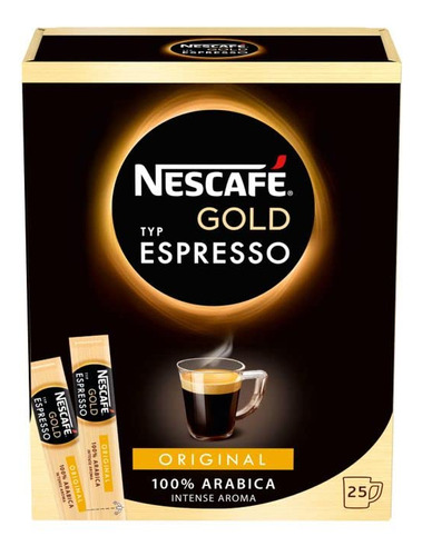 Nescafe Gold Espresso Cafe Instantaneo 25 Varillas