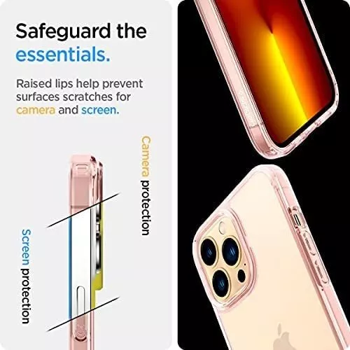  Spigen Ultra Hybrid funda para iPhone 13 Pro Max (2021),  cristal rosa : Celulares y Accesorios