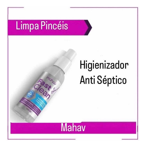 Limpiador de brochas de maquillaje Mahav Fast Clean, color transparente
