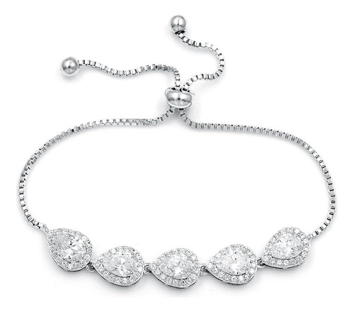 Weimanjewelry Pulsera De Cadena De Lágrima Ajustable Con De