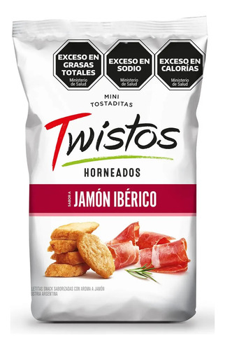 Tostadas Twistos Jamon 150 Grs X 5 Unidades