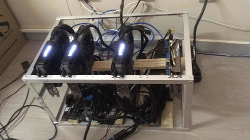 Rig De Mineração Criptomoeda Bitcoin 4 Gpus Alto Desempenho