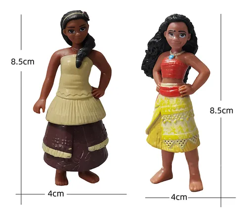 Set 10 Figuras Personajes Disney - Película Moana 2 - Maui