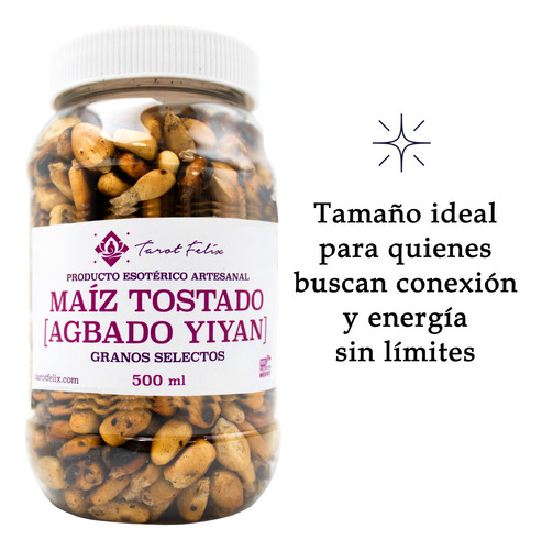 Maíz Tostado Santeria 500 Ml Ofrendas, Rituales Y Abundancia