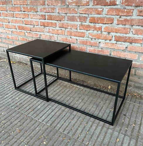 Mesa Ratona Auxiliar Nido Industrial Hierro Deco Living