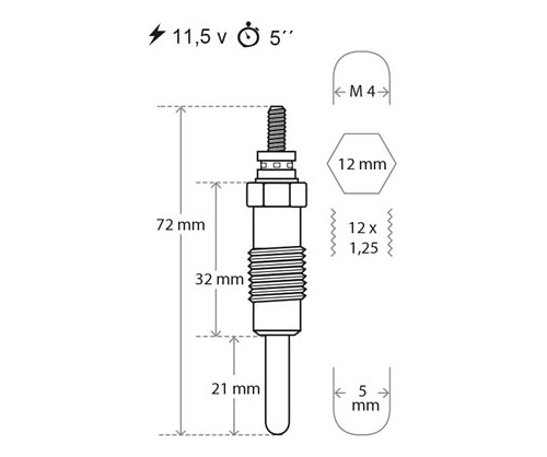  Bujia De Precalent Eurorepar Ford Fiesta 1.8 L D Cl 94/96 