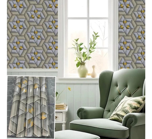 Rollo Papel Tapiz Vinílico Interiores Muros Pared 10 M Gris