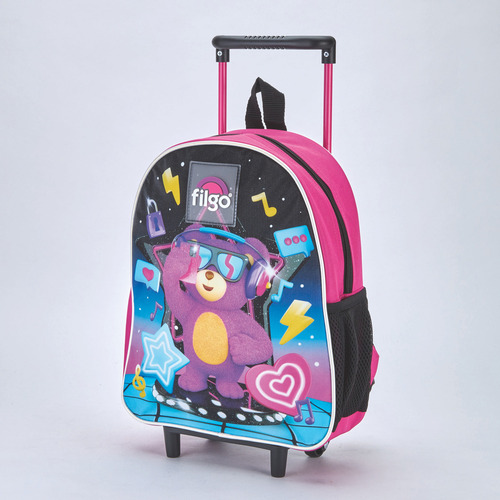 Mochila Carrito Filgo Minipak 12 Nena Escolar Osito Fucsia