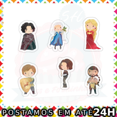 50 Apliques Topper Tags M155 Game Of Thrones