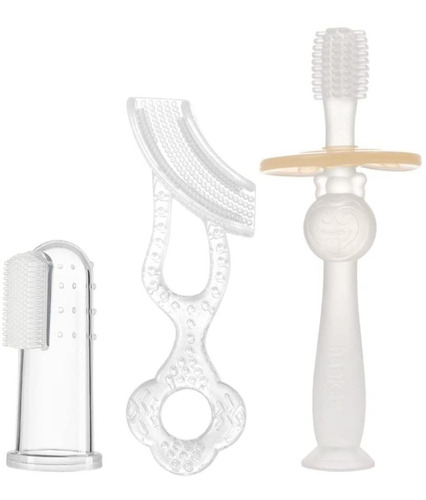 Kit Cepillo Dental Para Bebes De Cerdas De Silicona