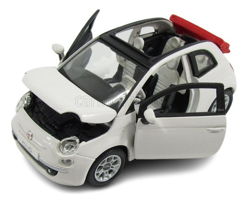 Fiat 500c Cabriolet 2009 Fitito Bburago Burago Escala 1:24