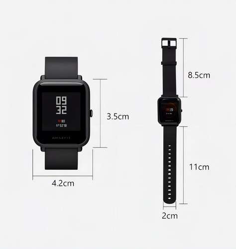 Relógio Smartwatch Xiaomi Amazfit Bip A1608 Tela 1.28 () Cor Da Caixa Preto